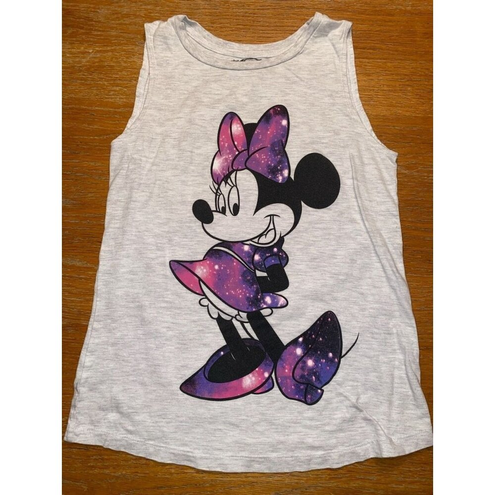 Minnie Mouse Galaxy Print Sleeveless Tank Top For Women - Size XS Cotton Blend C